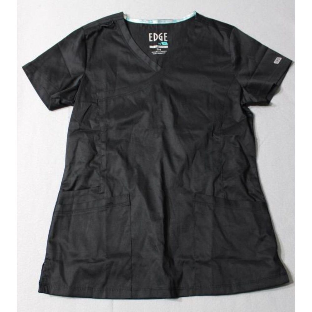 EDGE by IRG black women's scrub‎ top | Size Small